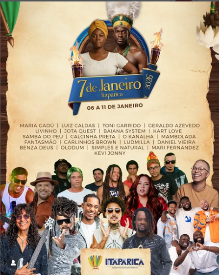 O Festival 7 de Janeiro 2026 vem aí